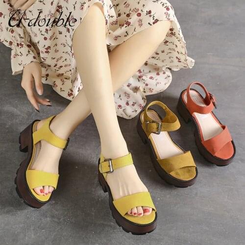 U-DOUBLE Women's Shoes With A Strap