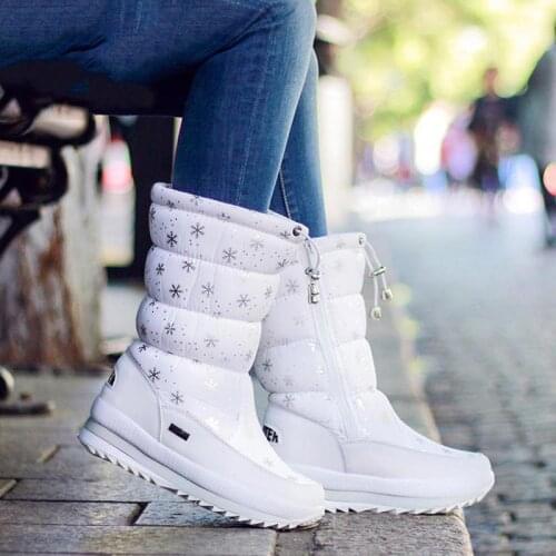 Women snow boots 2021 fashion winter boots women shoes keep warm plush women boots lace-up ankle boots ladies casual shoes woman