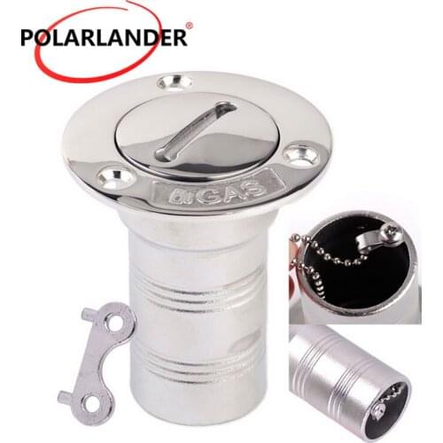 1.5 inch 38mm Stainless Steel 316 With Key Silver For Rowing Boat Marine Filler With Cap Fuel Deck Filler Trucks Deck Gas