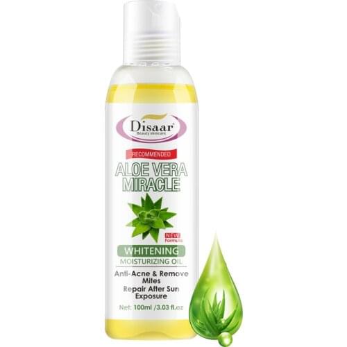 100ml Aloe Oil Body Massage Oil Brightening Moisturizing Firming Smoothing Improve Fine Lines Brightens Skin Tone Skin Care