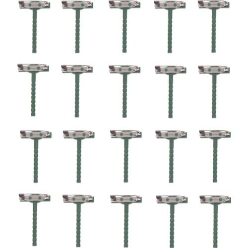 20pcs Fake Flower Brooch Pins Plastic Metal Brooches Unisex Shirt Collar Pins Women Men Brooch Wedding Decor Tool Party Supplies