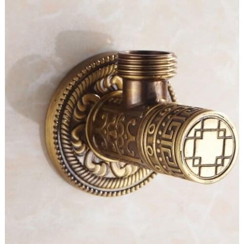 2015 Rushed Estante For Acero Cocina European Antique Copper Art Full-angle Relief Valve Basin Sink Mixer Common Cold