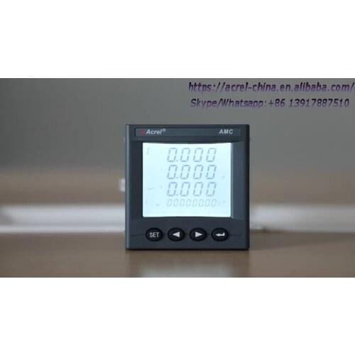 3 phase amp volt power watt hour meter electric energy LCD panel monitoring kwh with rs485 CE ACREL