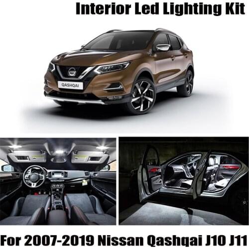 4pcs White Canbus LED Backup Reverse Bulbs License Plate Lamp Exterior Kit For Nissan Qashqai J10 J11 2007-2019 No Error