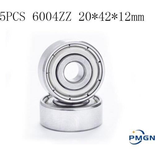 5PCS ABEC-5 6004ZZ 6004Z 6004 ZZ ball bearing 20x42x12mm High quality deep groove ball bearing Mini Miniature Ball Bearing