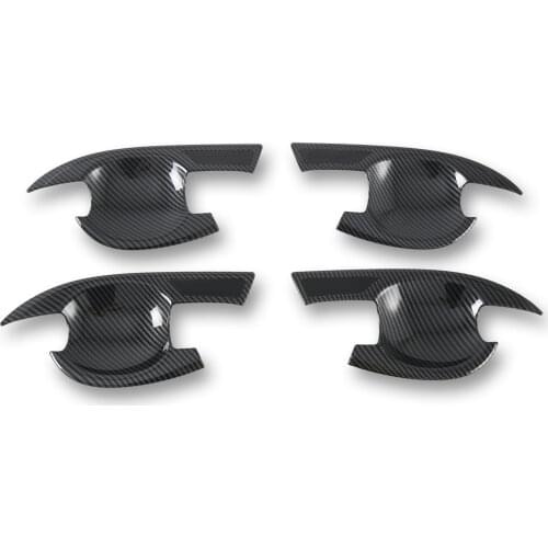 Accessories Carbon Fiber Car Side Door Handle Bowl Cover Molding Trim Car Styling For Nissan Rogue X-Trail T33 2021 2022