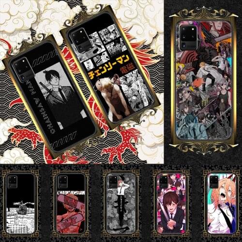 Chainsaw Man Makima Power Phone case For Samsung Galaxy Note 4 8 9 10 20 S8 S9 S10 S10E S20 Plus UITRA Ultra black trend