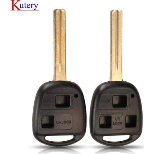 Kutery 2/3 Buttons Remote Fob Car Key Case Shell For Lexus GS LX ES 250 300 With Transponder Uncut TOY40 Blade Replacement