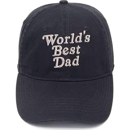 Lyprerazy Worlds' Best Dad Washed Cotton Adjustable Men Hip Hop Cool Flock Printing Baseball Cap