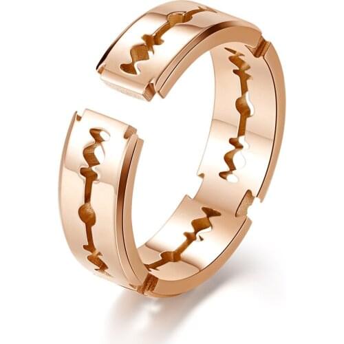Fashion Women Men Razor Blade Ring Rose Gold Black Silver Color For Anniversary Wedding Party Unisex Jewelry