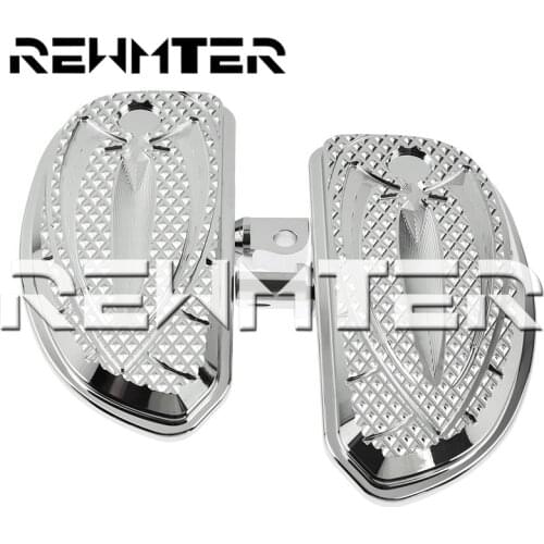 Motorcycle Accessories Black and Electroplating Chrome Footrests Foot Pegs Front Rear for Harley Sportster Softail Dyna