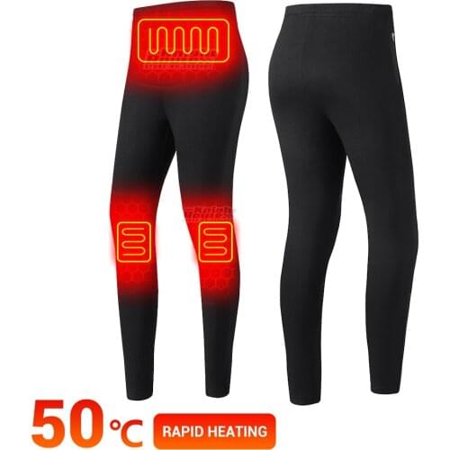 Heated Underwear Motorcycle Pants Moto Electric USB Battery Powered Heated Thermal Underwear Set Long Johns for Winter Women