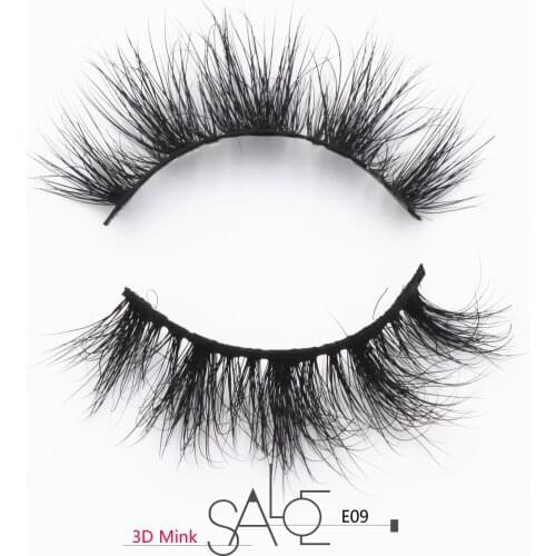 Mink Lashes 3D Mink Eyelashes Cruelty free Lashes Handmade Reusable Natural Eyelash Popular False Lashes Makeup Beauty Lash E09