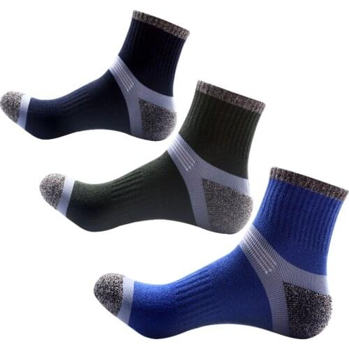 3 Pairs Cotton Man Socks Compression Breathable Socks Boy Contrast Color Standard Meias Good Quality Elasticity Sheer Work Socks