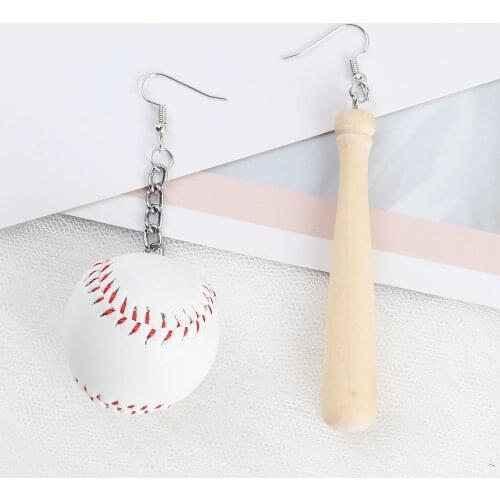 New Punk Cool Funny baseball Drop Earrings For Women Girls Ball Dangle Earrings Sport Party Gifts Fashion Jewelry