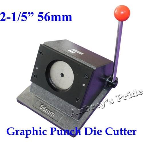 NEW Heavy Duty Manual 2-1/4" 58mm Multi Sheets Stand Paper Graphic Punch Die Cutter for Pro Button Maker