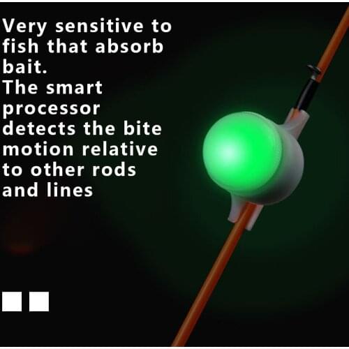 Night Fishing Alert Outdoor Fishing Bite LED Alarm Rod Tip Mounted Automatic Glowing Alert Fishing Light Bite Indicator