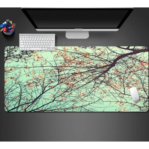 Personality Abstract Leaf Scenery Mouse Pad Notebook Keyboard Lock Edge Anti-Slip Rubber Pad Best-Selling Home Office Large Mats