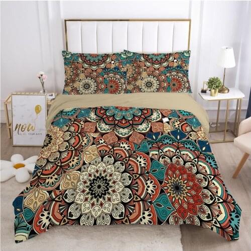 Customize 3D Bedding Sets Europe King Size Duvet Cover Set Bohemia Quilt Case Pillowcases Bed Set Drop Ship