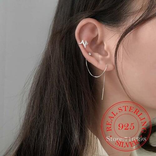 1 Pcs 925 Sterling Silver Crystal Wave Stud Earrings For Women Wedding Gift Female Pendientes Mujer Moda Aretes De Mujer