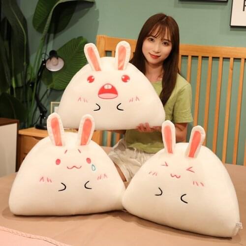 Cute Fat Rice Ball Rabbit Plush Toys Soft Animals Cartoon Pillow Cushion Stuffed Girls Kids Friends Birthday Gifts