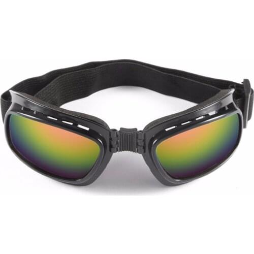 Folding Vintage Motorcycle Glasses Windproof Dustproof Ski Goggles Off Road Racing Eyewear Glasses Adjustable Elastic Hot