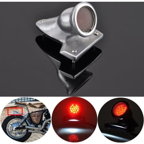 Universal 12V Motorcycle Retro Grill Brake Stop Tail Light For Harley Scooter Cruiser Chopper Yamaha Suzuki Honda Cafe Racer