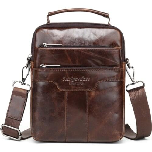 MEIGARDASS Vintage Genuine Leather Shoulder Bag Men Small Casual Messenger Bag Male Crossbody Bags for mens Handbags Purse