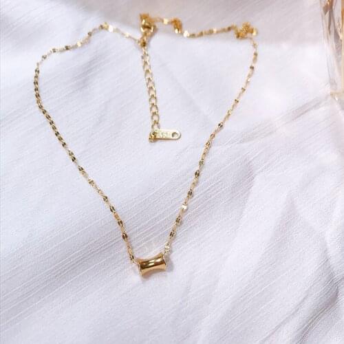 YUN RUO Gold Slim Waist Pendant Necklace Rose Gold Fashion Titanium Steel Jewelry Woman Christmas Gift Never Fade Drop Shipping