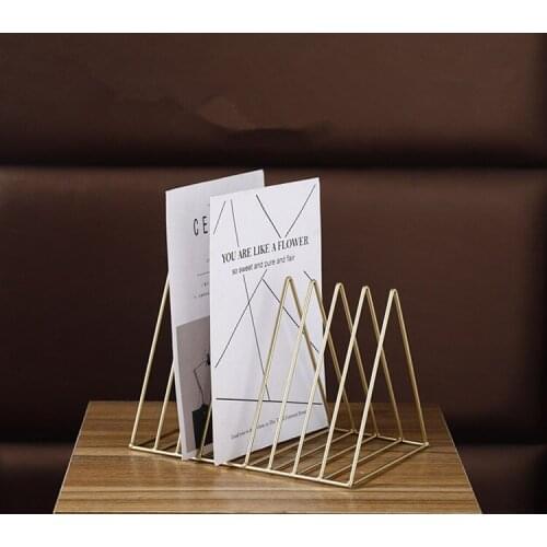 1PC Iron Bookshelf Magazine Display Stand Newspapers Storage Rack Vintage Organizer Storage Holder Office Decor Book Rack JL 207