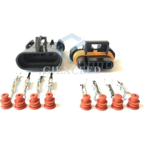 2 Sets 4 Pin 12162144 12162102 Oxygen Sensor Plug O2 Socket Automotive Connector For Toyota BUICK DLX Haima Series