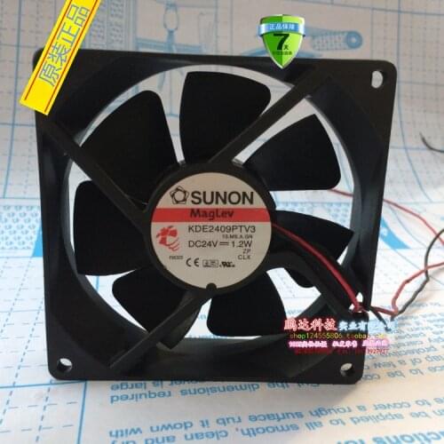 SUNON KDE2409PTV3 DC 24V 1.2W 92x92x25mm 2-wire Server Cooling Fan