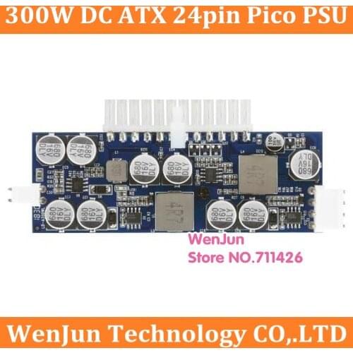 24Pin 12V DC Input 300W Output Mini ITX Pico PSU DC ATX PC Switch DC-DC ATX Power Supply For PC Computer