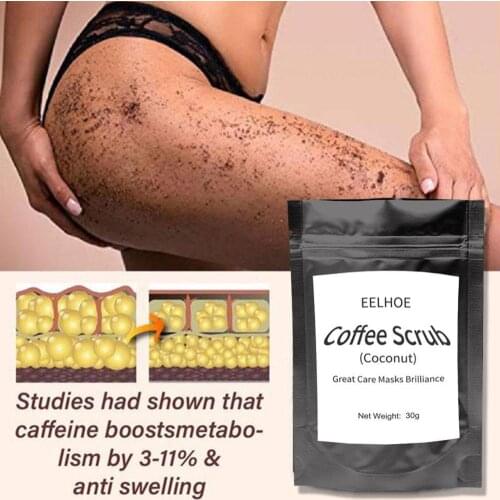 30g Coffee Scrub Coconut Scent Body Scrub Cream Moisturizing For Exfoliating Salt Cellulite Dead Whitening Anti Sea W7N2