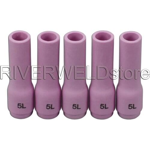 5PK TIG Long Alumina Ceramic Nozzle Cup 796F72 #5 For TIG Welding Torch Accessories SR PTA DB WP 9 20 25 Series