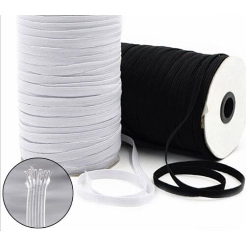 David accessories 3/7/12mm 100yards White Blake Elastic Ribbon FOE Spandex Band Mask Accessories DIY Materials,200Yc10154