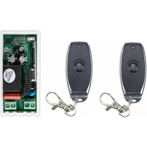 220 v 1 ch RF wireless remote control switch 1* receiver+2 * transmitter Simple connection 1 key selflock