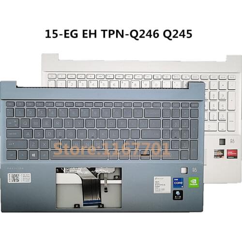 Laptop/Notebook US backlit Keyboard upper Case/Cover/Shell for HP Pavilion 15-EG G7H TPN-Q246 TPN-Q245 M08910-001 M08922-001