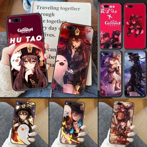 Genshin Impact Hu Tao HuTao Phone case For Xiaomi Mi Max Note 3 A2 A3 8 9 9T 10 Lite Pro Ultra black 3D back pretty coque luxury