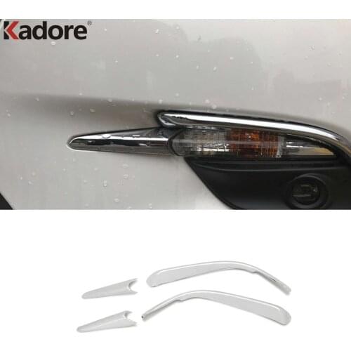 For Mazda 3 M3 Axela 2017 2018 ABS Chrome Car Front Fog Light Lamp Eyelid Trim Foglights Eyebrow Hood Strip Car-styling
