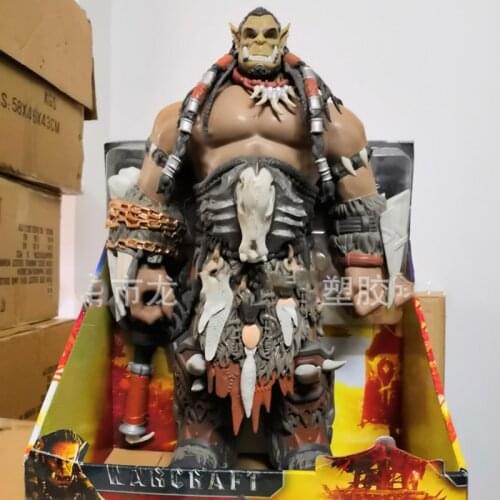 Anime World of Warcraft Durotan Action Figure Frostwolf Clan Chief Orcs PVC 48cm Collection Model Dolls Toys for Boys Gifts