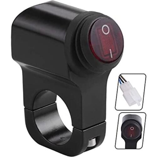 Bike Indicator Light On/Off Control Button Handlebar Mount Switch Toggle Switch for Motorcycle Handlebar