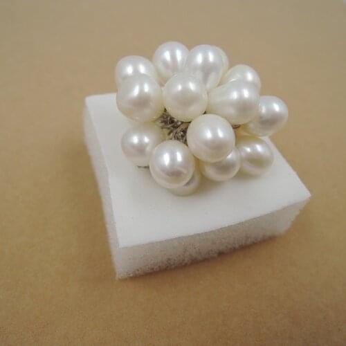 100% nature freshwater pearl Ring-AAAA pearl quality