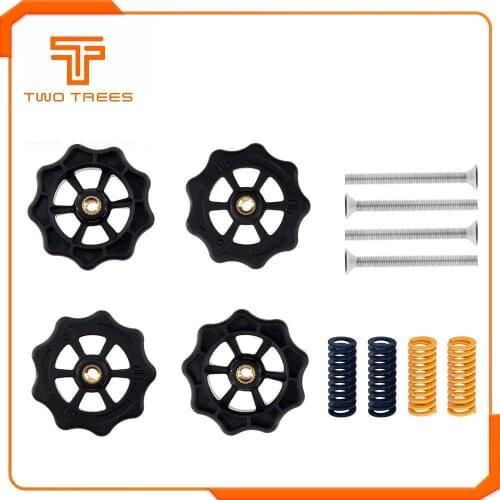 Heated Bed Spring Leveling Kit Adjustment Nut And Springs And Screw Heat Bed Kit For 3D Printer Parts CR10 Ender 3 MK3 Hotbed