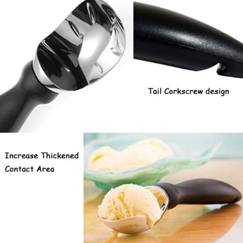 High Quality Ice Cream Scoops & Stacks Kitchen Gargets Ice Cream Digging Ball Tools Zinc Alloy Scoops + Non-Slip Plastic Grip