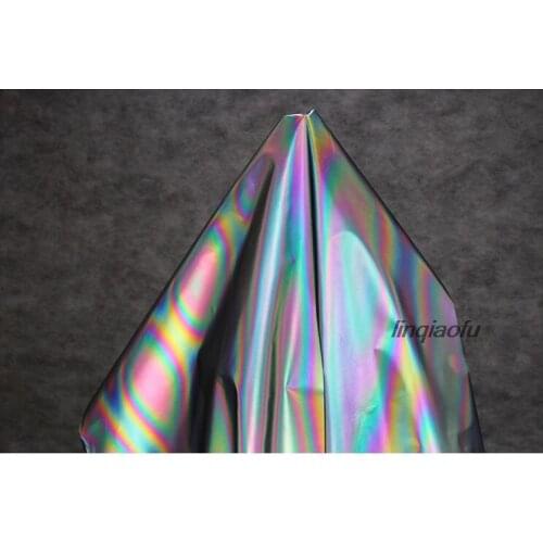 Laser colorful radio wave reflective fabric, background decoration creative DIY fabric