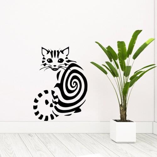 Hot The devil cat Wall Stickers Modern Fashion Wall Sticker For Living Room Bedroom Wall Art MURAL Drop Shipping