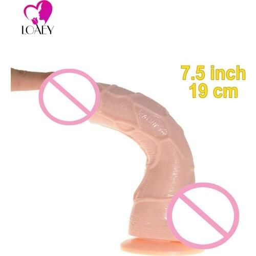 LOAEY Womens Huge Dildo Penis Cock Whopper Dong Big Realistic Shape With Suction Cup Masturbator Adult Toy Sex Products
