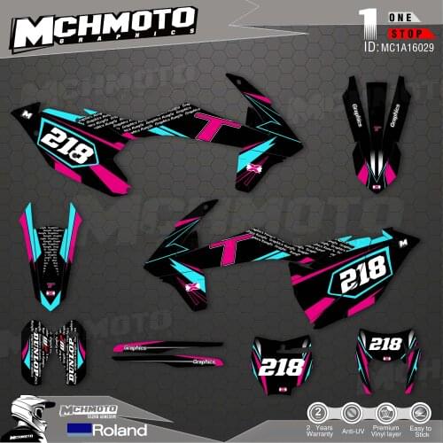 MCHMFG Customized Team Graphics Backgrounds Decals Custom Stickers For17-19EXC 16-18SX-F