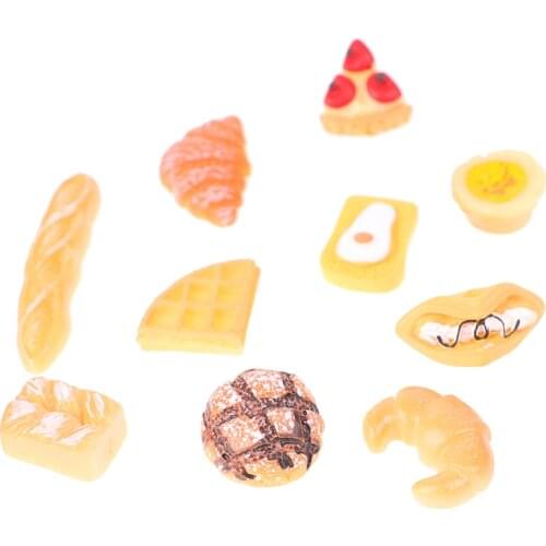 10pcs/lot 1:12 Mini Simulated Food Ornament Miniature Dollhouse Decor Doll House Accessories